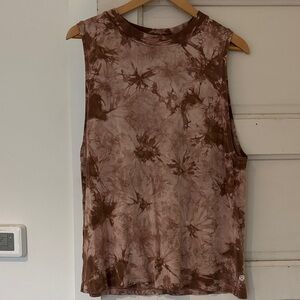 Lululemon Brown Tie-Dye Sleeveless Top